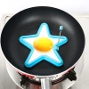 Amazon High - temperature Resistance Star Shape Silicone Eggs Mold Food-grade Silicone Egg Frying Ring
