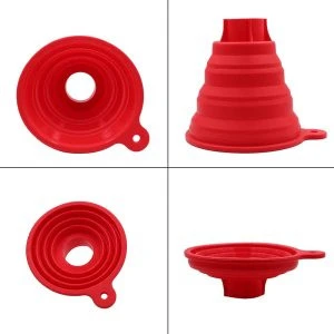 Amazon Hot Sale Large Silicone Funnels for Jars Silicone Collapsible Funnels Large Kitchen Funnels