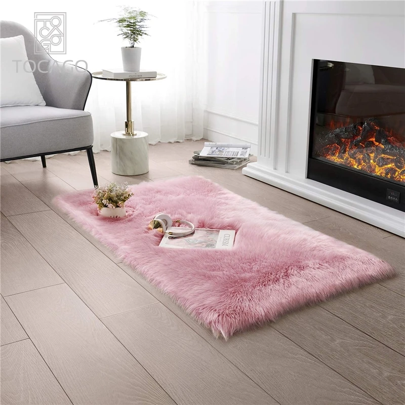 Amazon hot sale pretty soft fluffy Shaggy  home decoration carpet rugs living room faux fur rug