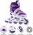 Import Amazon Hot Sale Size Adjustable Purple Flashing Inline Roller Skates Shoes from China