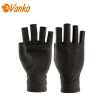 Amazon Hot Sell Compression Cotton Spandex Half Finger Silicone Arthritis Gloves