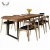 Import American style modern dining room furniture oak solid wood dining table for restaurant from China