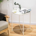Anti-Rust Indoor and Outdoor Round Tray Metal Tea & Coffee Table for Living Room, balcony