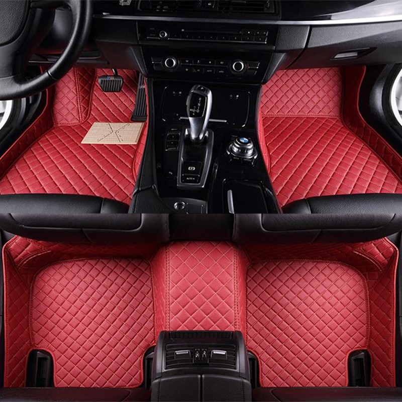 Anti slip diamond car foot mat customized luxury universal 5d car mats