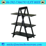 Antique Wooden Corner Triangle Bookcase Ladder Bookcase