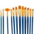 Import Artist 12PCS Paint Brush Set Professional  Art Supplies Nylon Hair Paint brushes for Acrylic Watercolor Oil Gouache Painting from China
