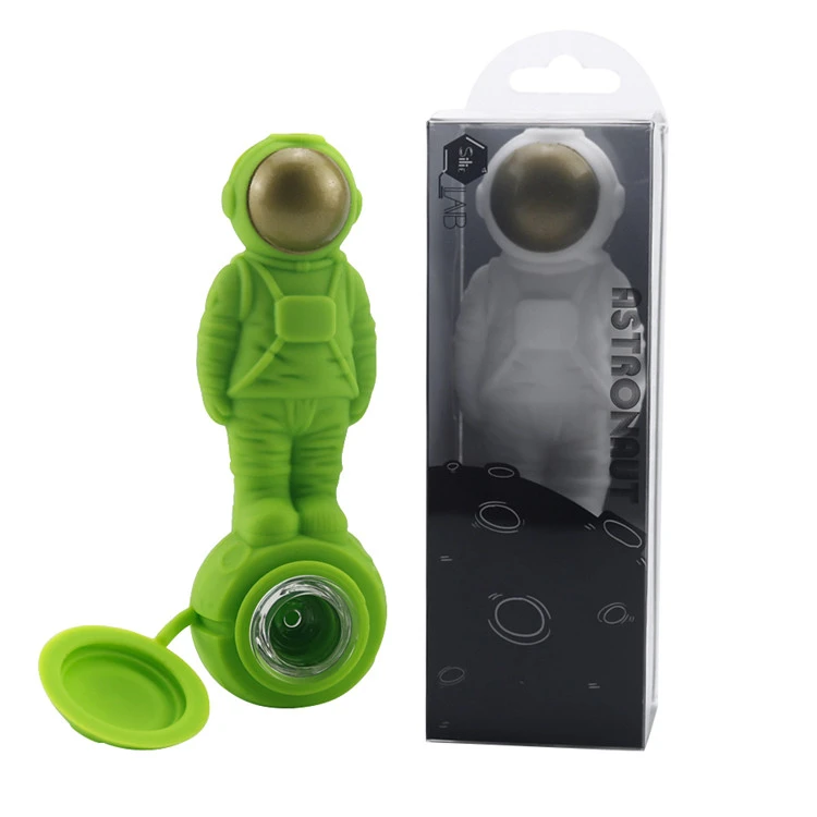 astronaut silicone smoking weed pipe quartz bowl dabs screen blunt holder nectar bubbler collector tobacco smoke pipe