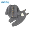 Baby Clothes Set Two-Piece Winter Long Sleeve Baby Coat Twisted Heart Sleeveless Baby Vest Jumpsuit Clothes Set