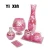 Import Bathroom Accessories Set 6 Pieces Glass Bath Accessory Handmade Piece Mosaic from China