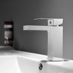 Bathroom Basin Sink Faucet Deck Mounted Chrome Faucet Mixer Single Hole Single Lever Wash Basin Faucet
