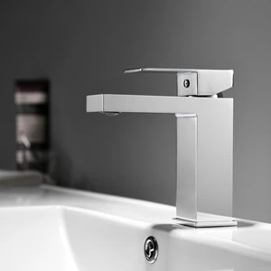 Bathroom Basin Sink Faucet Deck Mounted Chrome Faucet Mixer Single Hole Single Lever Wash Basin Faucet