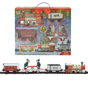 Battery Operated Electric Christmas Model Train Toy for Kids in Preschool and Kindergarten