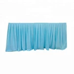 Beautiful Tiffany Spandex Bridal Table Skirt Banquet Restaurant Table Skirting
