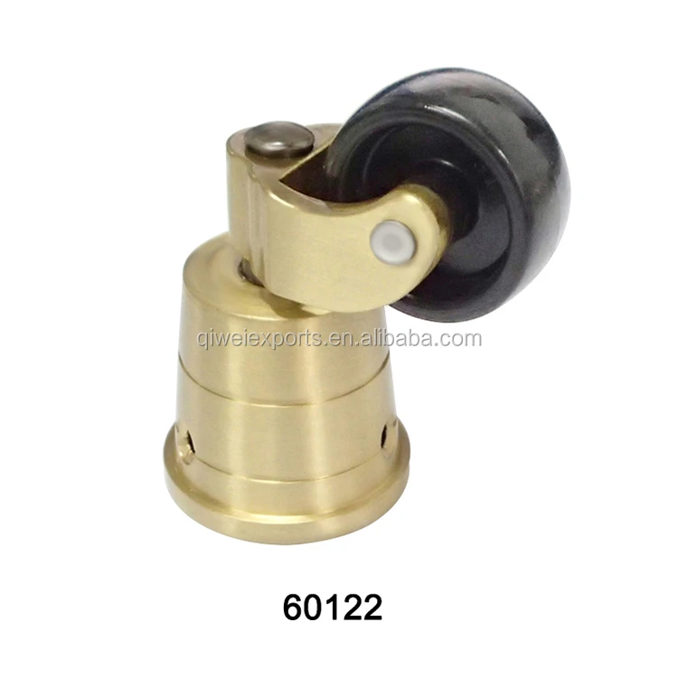 Best selling brass furniture caster with plastic wheel 60122