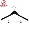 Best Selling Non Slip Wooden Hanger with PVC End Clip