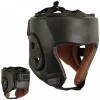 Black Head Guards Boxing Kick Punching Leather Head Guards, Karate head guards