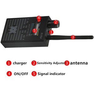 Black Metal Full Range Wireless Cell Phone Signal Detector Anti-Spy Finder US Plug WiFi RF GSM Finder Device