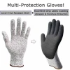 Black Sandy Nitrile Coated Construction Gloved Industri Rubber Gloved Level 5 Cut Resistant Gloved Safety Work gloved