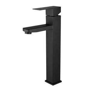 Black Square SUS304 Stainless Steel Bathroom Wash Basin Faucet High End Mixer Tap Quality Bathroom Accessory Vanity Faucet