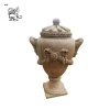 bowl shape classical well polished good design stone small vase with plinth MFPA-97