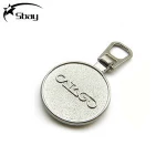 Brand logo custom bag zipper puller/zipper slider/metal zipper head