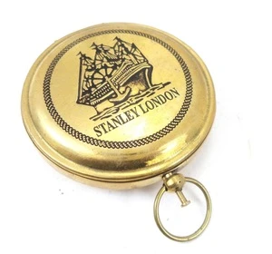 Brass antique vintage compass -Stanley London Pocket Compass Antique Collectibles CHCOM337