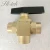 Import Brass Instrument Panel Mount 3 Way Ball Valve from China