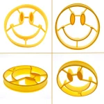 Breakfast Silicone Smile Face Fried Egg Mold Pancake Mould Egg Ring Shaper Funny DIY Kitchen Tool