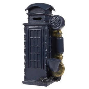 British English Style  Telephone  Shape Antique Resin Money Box