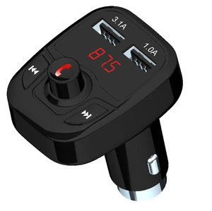 BT Car Kit FM Transmitter MP3 Player With LED Dual USB 4.1A Quick Charger Voltage Display Micro SD TF Music Playing