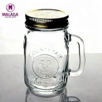 Bulk Buys 16 Oz Glass Mason Jar & Glass Beverage Jar