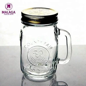 Bulk Buys 16 Oz Glass Mason Jar &amp; Glass Beverage Jar