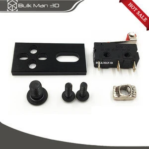 BULK-MAN 3D CNC Machining Micro Limit Switch Kit with Mounting Plate for 3D Printer, OX CNC, Workbee and  CNC Router Machine