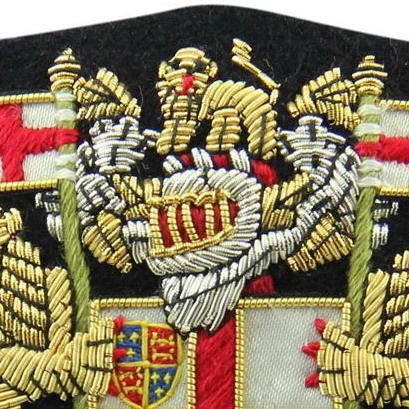 bullion wire cloth lions crest/Military uniform patch/blazer badge