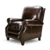 Burnished leather antique sofa with nail decorate