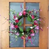 butterfly flowers wreath for front door and wall decoration