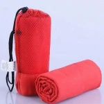 car washing towel quick-dry suede custom logo sport travel towel microfiber gym towel with mesh bag