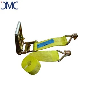 cargo lashing/ratchet strap/ratchet tie down strap with ratchet and double J hook