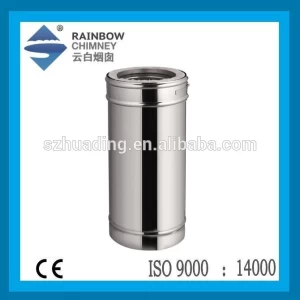 CE double wall spigot chimney stainless steel flue pipe for fireplace and stove chimney
