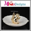 Ceramic Animal Design Wedding Ring Jewelry Holder Dish Trinket Tray Jewelry Ring Holder