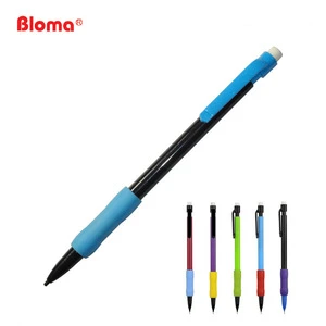 Cheap Cost Custom retractable plastic mechanical pencil with rubber grip handling for office and school