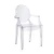 Import cheap home furniture armchair stackable transparent plastic dining chair for dining room from China