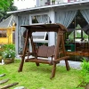 Cheap luxury holiday antique garden leisure 2 seater garden swing sets hanging wooden swing adults outdoor wooden patio swings
