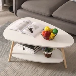 cheap modern design wooden simple tea table round coffee table for office/home