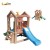 Import cheap preschool kindergarten indoor plastic kids swing and slide from China