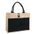 Import Cheap Price Low MOQ Custom Black jute bag Big Burlap Tote Bags With Logo For Shopping from China