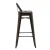 Import Cheap Used Bar Stools Vintage Industrial Style Black Metal Stool from China