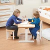 children tables education OBM new pine wood white natural adjustable study table kids study desk kids furniture