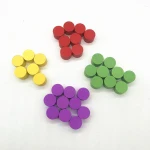 Childrens puzzle game wooden chess pieces color round pieces cylindrical wooden pieces