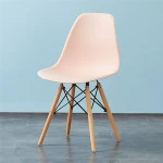 China Bazhou Factory Dinning Room Furniture Colorful Modern Cheap Dining Chairs With Wooden Legs
